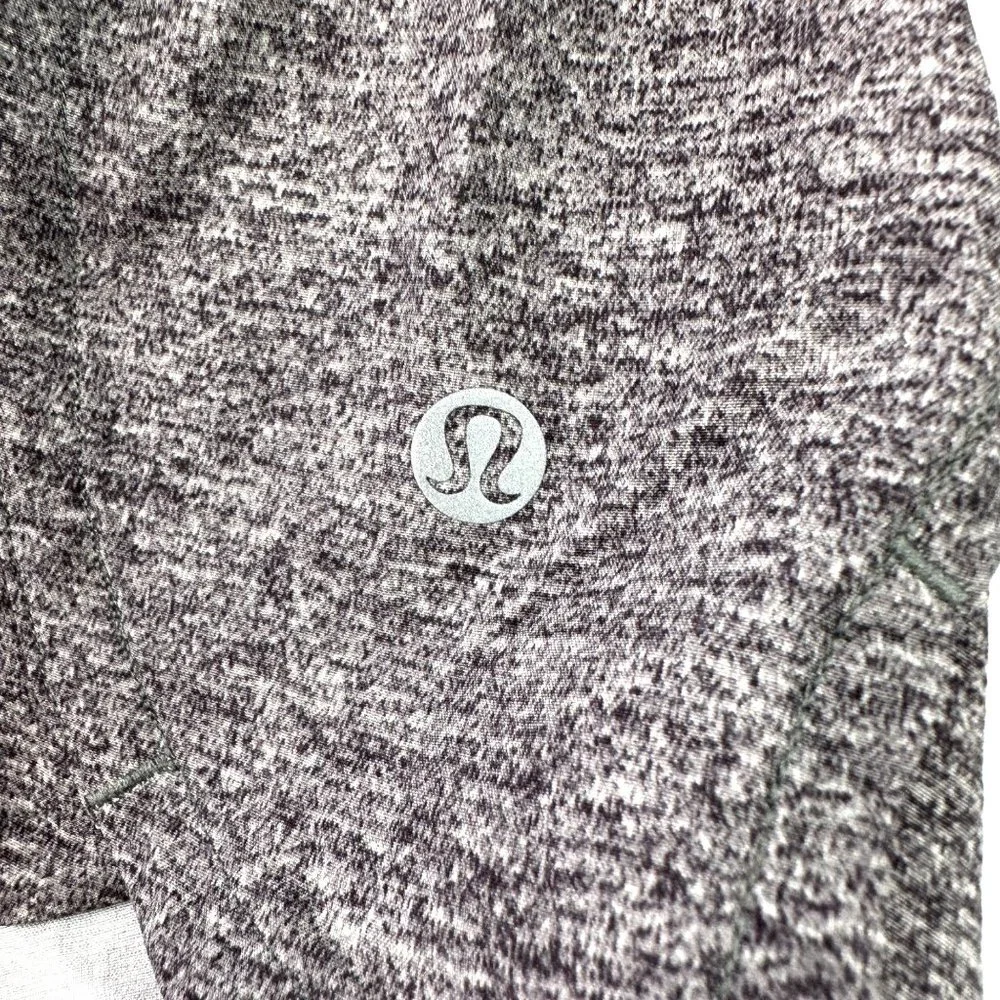 Lululemon Run Speed Up Shorts Womens 4 Heather Gray Black Liner Drawcord Workout - Picture 9 of 11